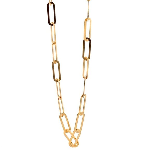 18K Yellow Gold Bracelet Paperclip Link 1.72 grams 7 inches - Picture 1 of 8